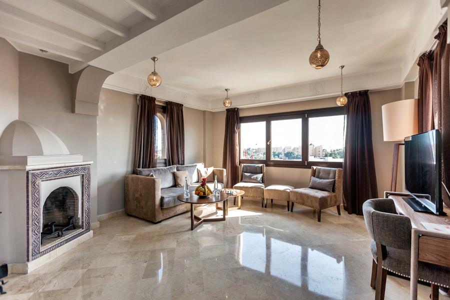 Hivernage Hotel & Spa Marrakesh Esterno foto A living room in a luxury apartment