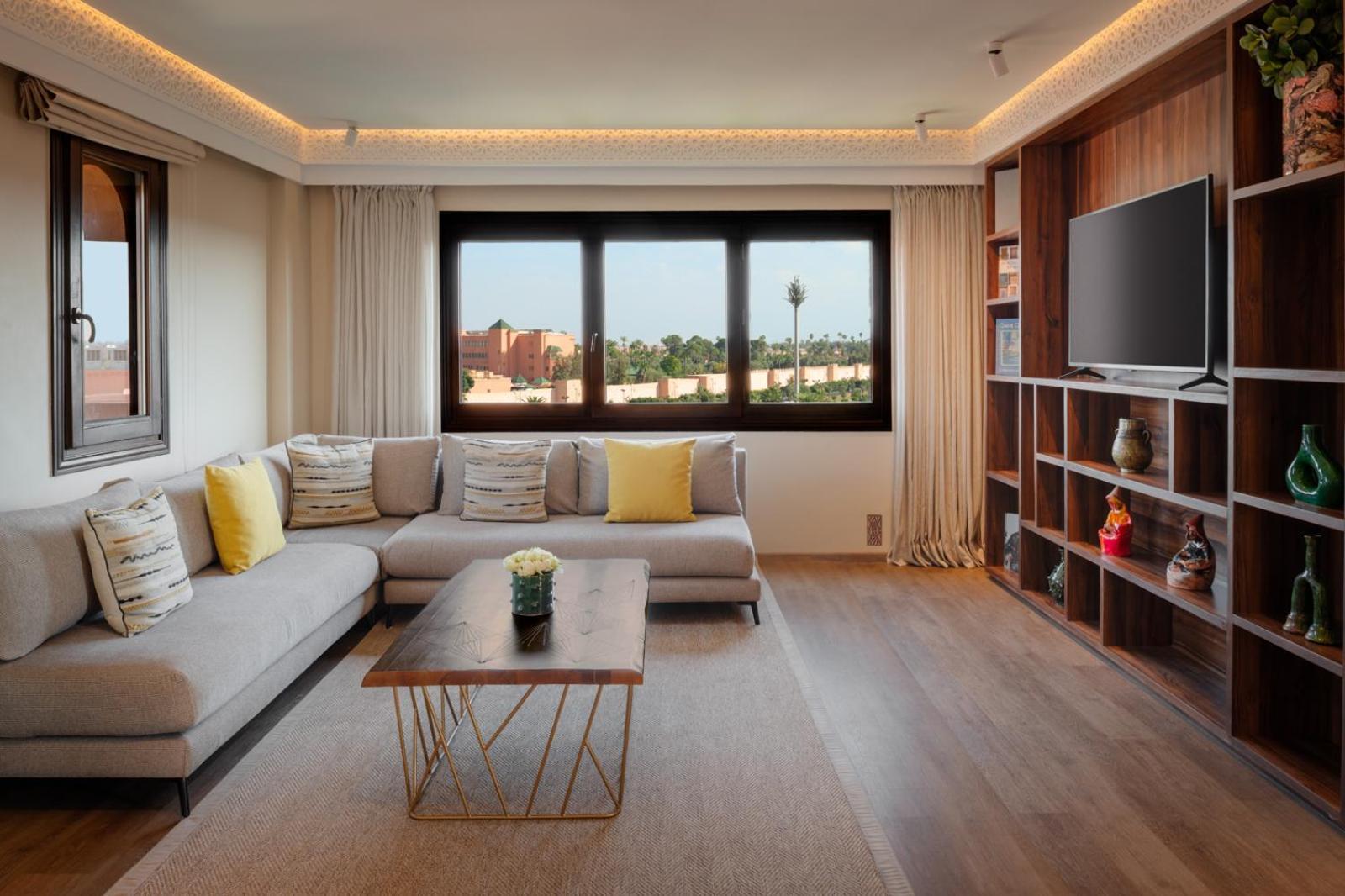Hivernage Hotel & Spa Marrakesh Esterno foto A living room at the hotel
